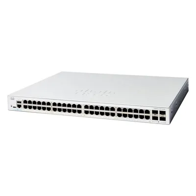 Коммутатор Cisco Catalyst C1300-48T-4G, 48×1GbE RJ-45, 4×1G SFP, L2, 1U