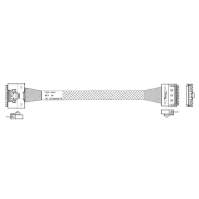 Кабель DiliVing DLSL74-8821 Slimline SAS x8 (SFF-8654) — Slimline SAS x8, 1 м, PCIe Gen4