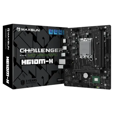 Материнская плата Maxsun MS-Challenger H610M-H V1, LGA1700, 2×DDR4, 1×M.2