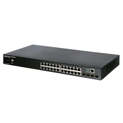 Коммутатор Edgecore ECS4100-28T, 24×GbE, 4×SFP, L2+, безвентиляторный