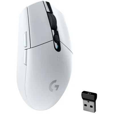 Мышь Logitech G305 Lightspeed, беспроводная 2.4 ГГц, 12000 DPI, 5 кнопок, белая