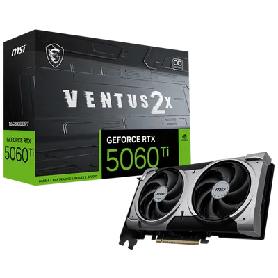 Видеокарта MSI RTX 5060 TI 16G VENTUS 2X OC PLUS, 16ГБ GDDR7