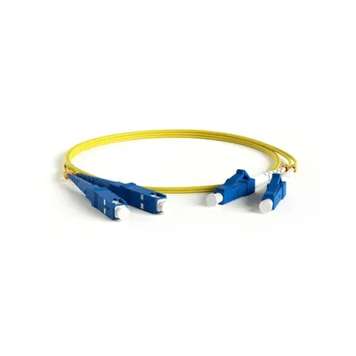 Патч-корд Hyperline FC-D2-9-LC/UR-SC/UR-H-10M-LSZH-YL, OS2, LC-SC, duplex, 10м