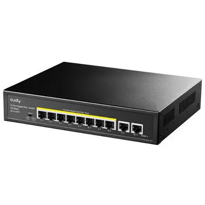 Коммутатор CUDY GS1010PE, 8×1GbE PoE+, 2×1GbE, 120 Вт