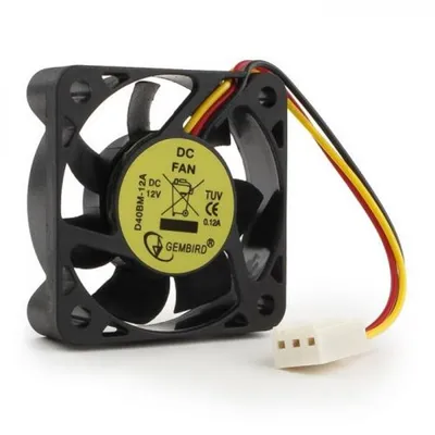 Вентилятор Gembird D40BM-12A, 40×10 мм, 4000 RPM, 3-pin