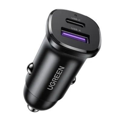 Зарядное устройство UGREEN 25845, USB-C PD+USB-A QC, 30W