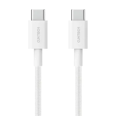 Кабель USB CukTech CKCTC315PCHW, Type-C, 1.5 м, 60 Вт