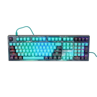 Клавиатура Raskat KM002 UV, механическая, 108 клавиш, RGB, USB Type-A, зелёная