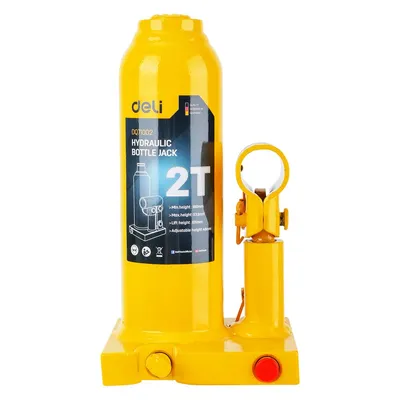 Домкрат бутылочный гидравлический Deli DQ71002, 2т, высота подхвата 180мм