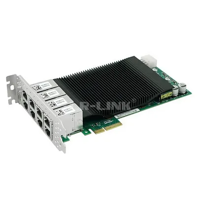 Сетевой адаптер LR-Link LRES2008PT, PCIe, 8×RJ45 1GbE, Intel i350