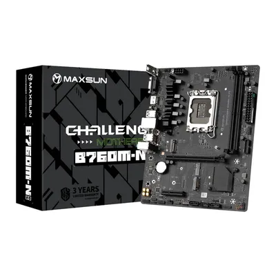 Материнская плата Maxsun 6940709692387, B760M-N D5, LGA1700, DDR5, mATX