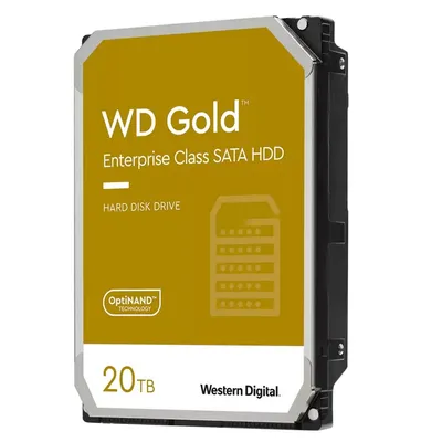 Жесткий диск Western Digital WD202KRYZ Gold, 20 ТБ, 3.5", SATA III, 7200 об/мин