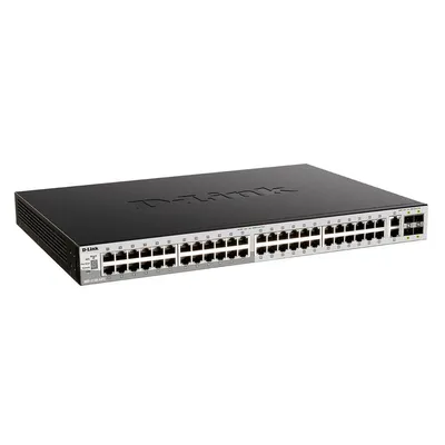 Коммутатор D-Link DGS-3130-54PS/B2A, L3, 48×1GbE PoE, 2×10GBase-T, 4×SFP+