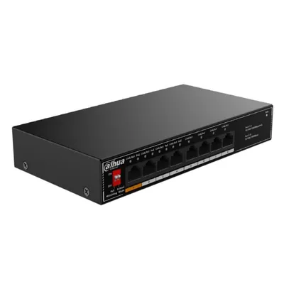 Коммутатор DAHUA DH-SG1008LP, неуправляемый, 8×1GbE, 4×PoE, 60W