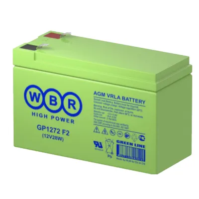 Аккумулятор WBR GP1272 F2, 12 В / 7,2 А·ч, AGM, клемма F2