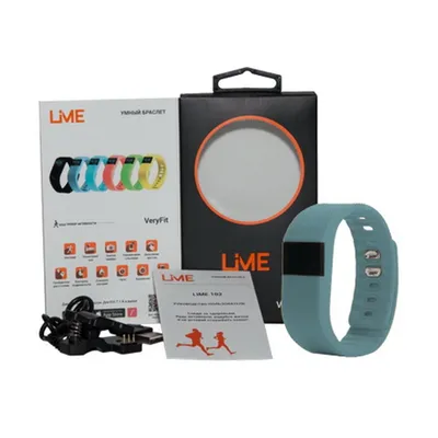 Фитнес-браслет Lime Lime 102 gray Шагомер, Подсчет калорий, Часы, Будильник, Серый ремешок (550120)