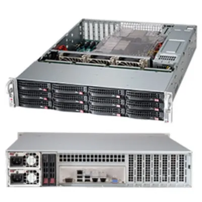 Корпус Supermicro CSE-826BE1C-R920LPB, 2U, 12×LFF + 2×SFF, 7×LP, 2×920 Вт Platinum