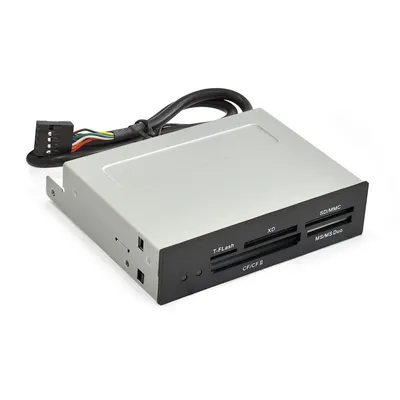 Картридер ExeGate EX283581RUS, USB 2.0, 3.5", мультиформатный