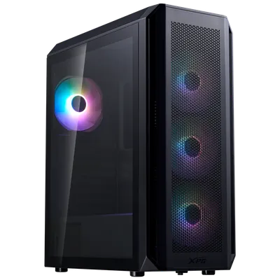 Корпус ПК XPG VALORAIRPLUSMTA-BKCWW, ATX, tempered glass, 4×120mm ARGB