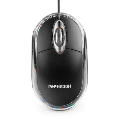 Мышь Гарнизон GM-100, USB, проводная, 1000 DPI, черный
