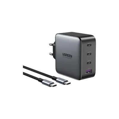 Сетевое зарядное устройство Ugreen CD226 (90575) USB-A+3*USB-C 100W GaN Fast Charger с кабелем 100W