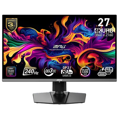 Монитор MSI MPG 272URX QD-OLED, 26.5", 4K UHD, 240 Гц, 0.03 мс