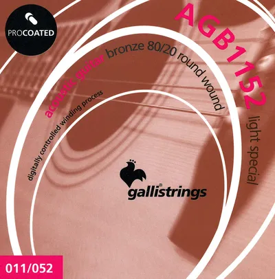 Струны GALLI STRINGS AGB1152, для акустической гитары