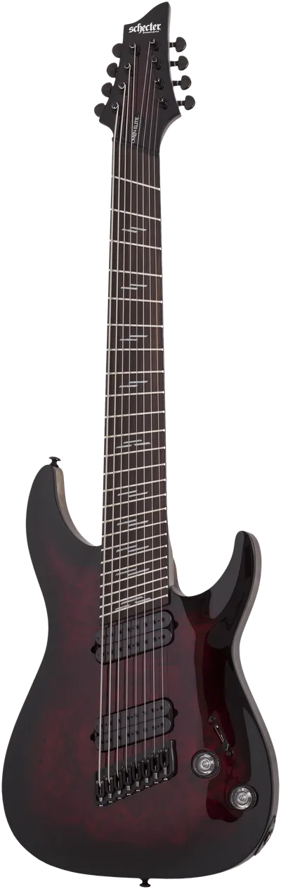 Электрогитара SCHECTER OMEN ELITE-8 MS BCHB, 8 струн, мультимензур, Black Cherry Burst