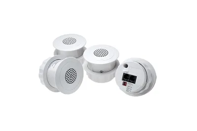 Акустическая система Biamp [E-A-W-25-4] (CAMBRIDGE) эмиттер для звуковой маскировки (подходит только для звуковой маскировки). Регулировка шагами 3dB, 6dB, 9dB. Цвет: белый, комплект из 4-х шт (2 места)