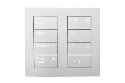 Кнопочная панель Lutron HQWT-S-P4RW-WH-E, 7 кнопок, клавиши поднять/опустить, пластик, белая