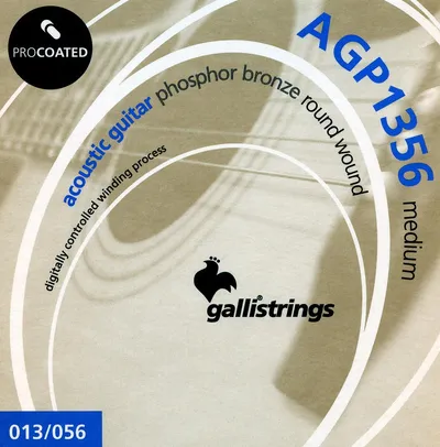 Комплект струн GALLI STRINGS AGP1356, акустическая гитара, 13-56