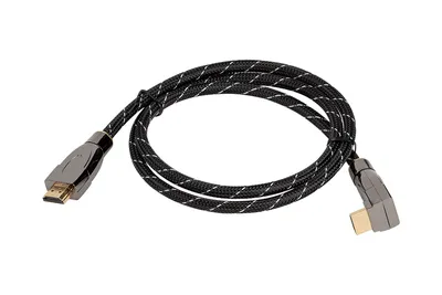 Кабель HDMI Wize WAVC-HDMIRA-3M, v2.0, 3м, 4K/60Hz, угловой разъем