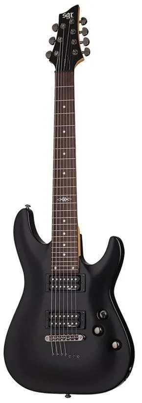 Электрогитара SCHECTER [C-7 SGR BY SCHECTER MSBK] электрогитара 7-струнная, с чехлом, корпус: липа, гриф: клен, накладка: палисандр, 24 лада, цвет Midnight Satin Black (MSBK)