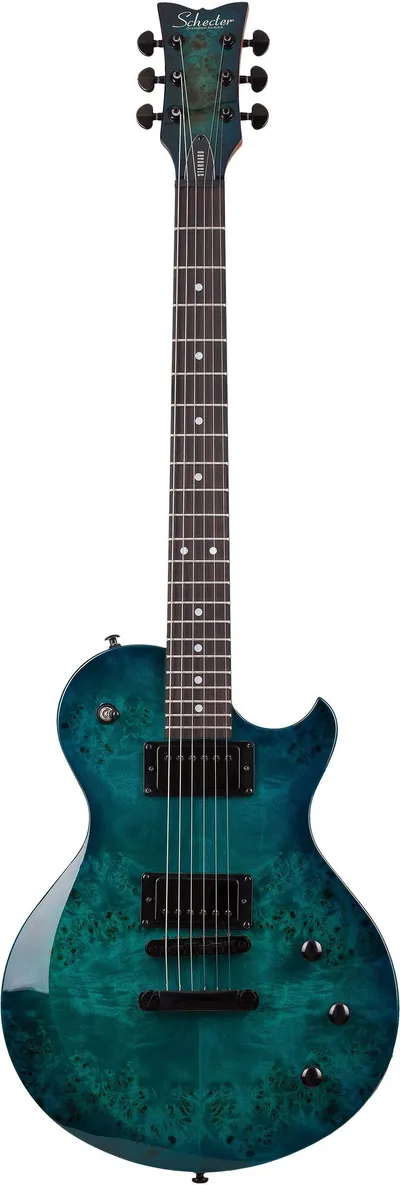 Электрогитара SCHECTER [SOLO-II STANDARD OCEAN BLUE BURST OBB] электрогитара 6-струнная, корпус: красное дерево, топ из капа, гриф: печеный клен, накладка: палисандр, 22 лада, цвет Ocean Blue Burst (OBB)