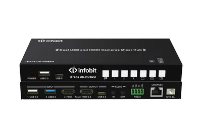Коммутатор Infobit iTrans UC-HUB2U, Dual USB и HDMI, для камер