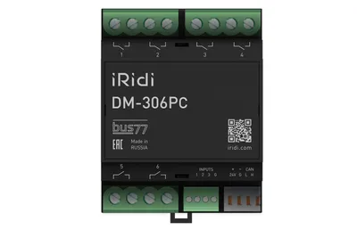 Релейный модуль iRidi DM-306PC, 6 реле 16А, 3 дискретных входа