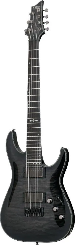 Электрогитара SCHECTER [HELLRAISER HYBRID C-7 TBB] электрогитара 7-струнная, корпус: красное дерево, топ: волнистый клен, гриф: клен, накладка: черное дерево, 24 лада, цвет: Trans Black Burst (TBB)