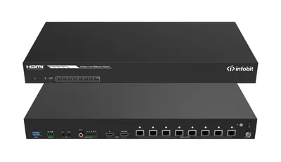 Усилитель - распределитель Infobit [iSwitch 108H150] 1х8 HDBT 4K60 до 150 м.(приемники в комплекте)