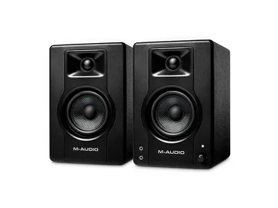 Акустическая система [BX3PAIRXEU] M-audio [BX3 (пара)] (активный+пассивный), 2-х полосные, 25 Вт, 88-22000 Гц, 3,5"+1" входы: 2x1/4"линейный вход, 2xRCA линейный вход