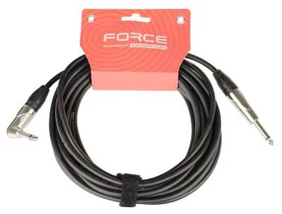 Кабель инструментальный FORCE FGC-09/6L, Jack 1/4" TS — Jack 1/4" TS угловой, 6 м