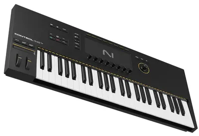 MIDI клавиатура [29849] Native Instruments [Kontrol S49 Mk3] 49 клавиш, полувзвешенные,чувствительны к скорости нажатия с послекасанием, дисплей, 8 энкодеров, колеса высоты тона и модуляции, 4 входа для педалей, MIDI вход/выход