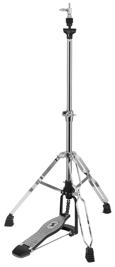 Стойка STAGG [LHD-52] двойная для хай-хэт, 52 серии, 2-х секционная прочная металлическая конструкция, диаметры трубок 25 мм, 22 мм, двойные ножки, регулировка натяжения педали, вес 3,45 кг, отделка хром