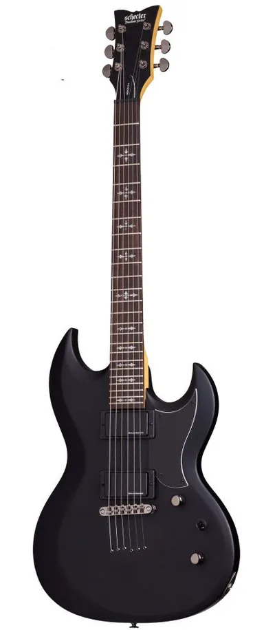 Электрогитара Schecter DEMON S-II ABSN, 6 струн, 24 лада, HH, Aged Black Satin
