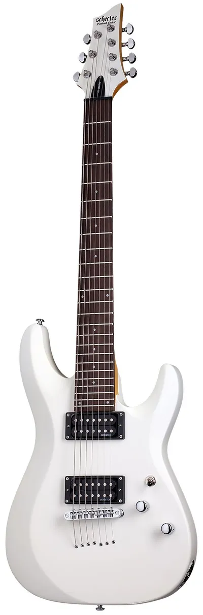 Электрогитара SCHECTER C-7 DELUXE SWHT, 7-струнная, липа/клен, 24 лада