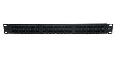 Патч-панель Wize Pro W1U48CAT5E, 19", 48 портов RJ45, 1U, CAT5E, UTP