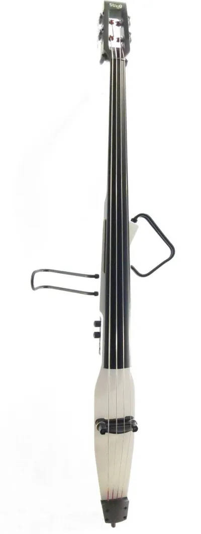 Электроконтрабас STAGG [EDB-3/4 WH] размер 3/4, корпус клен, гриф клен, бридж клен, электроника активный предусилитель, вход 1/8" mini Jack для mp3 плеера, выход 1/8" stereo mini Jack для наушников, выход 1/4" TS Jack, колки никель, цвет белый
