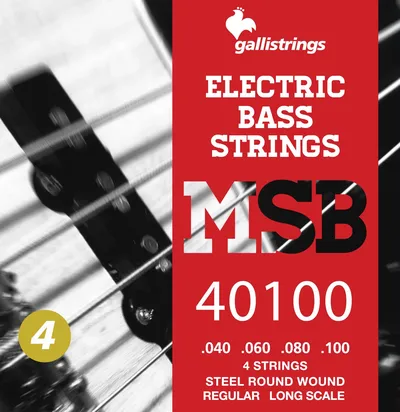 Комплект струн GALLI STRINGS MSB40100 для бас-гитары, 40-100