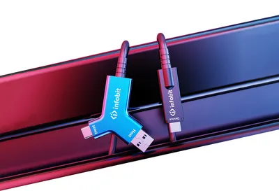 Активный оптоволоконный кабель USB 3.2 A+C C [iFiber Y10], 10 Гбит/с, 10 м