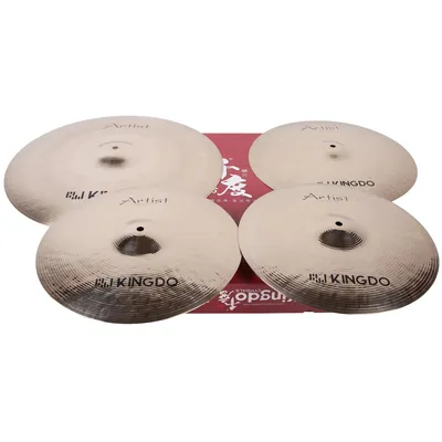 Комплект тарелок: Hi-Hat14" [ARTIST BRIGHT SET 14"+16"+20"] KINGDO [ARTIST BRIGHT SET 14"+16"+20"] Crash16",Ride20" полированные, ручная работа, сплав В20
