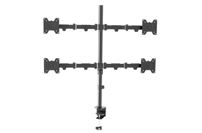 Настольное крепление Wize WDM4-26 для 4 мониторов 14"–26", VESA 75x75/100x100, до 10 кг